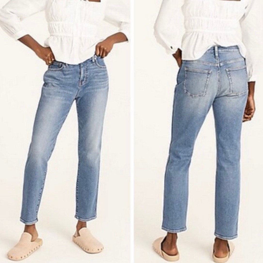 J. Crew 32 / 14 9″ Vintage Slim Straight Jeans Gemma Wash BF521 read description