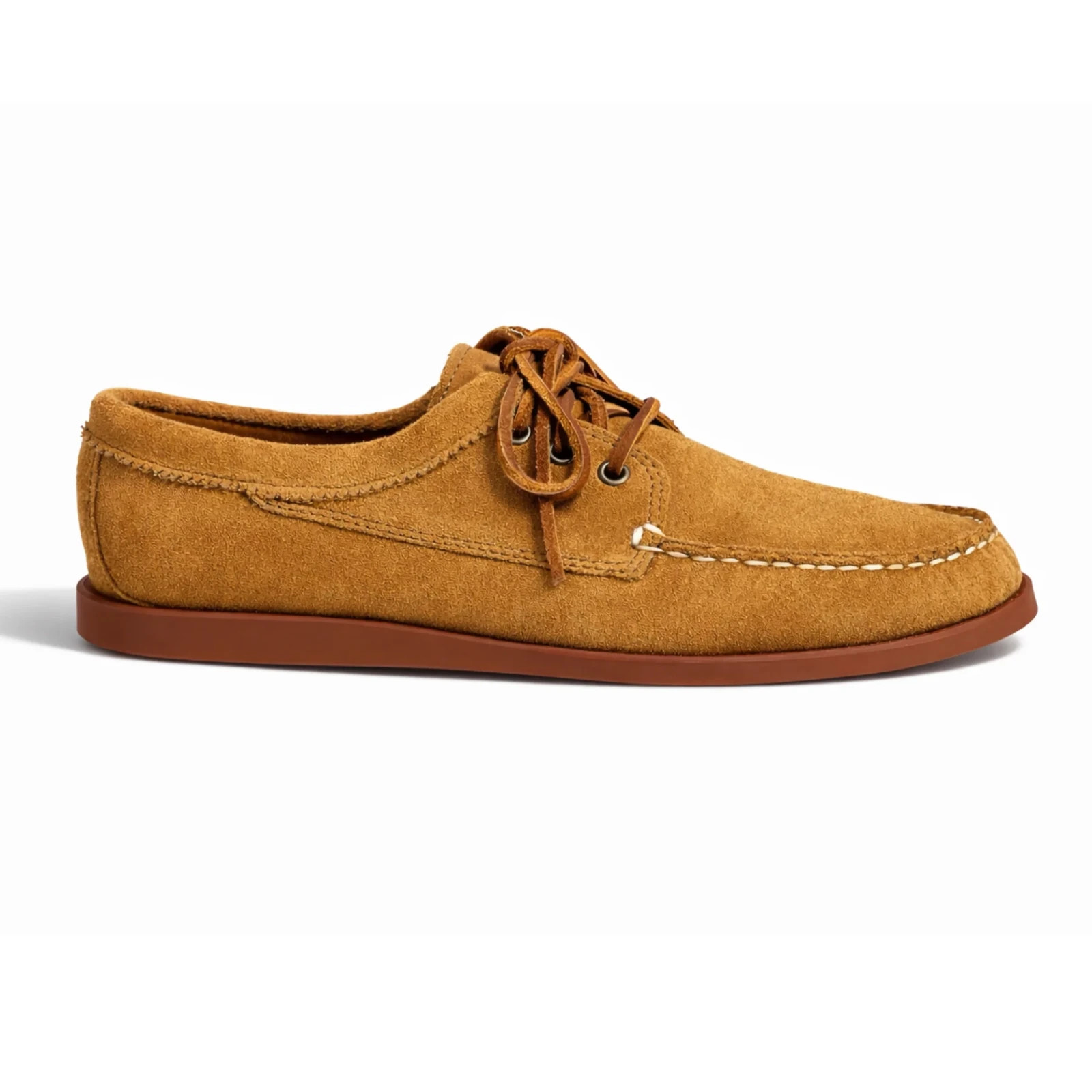 Quoddy Blucher Suade Moccasins with Vibram Outsoles Size 8