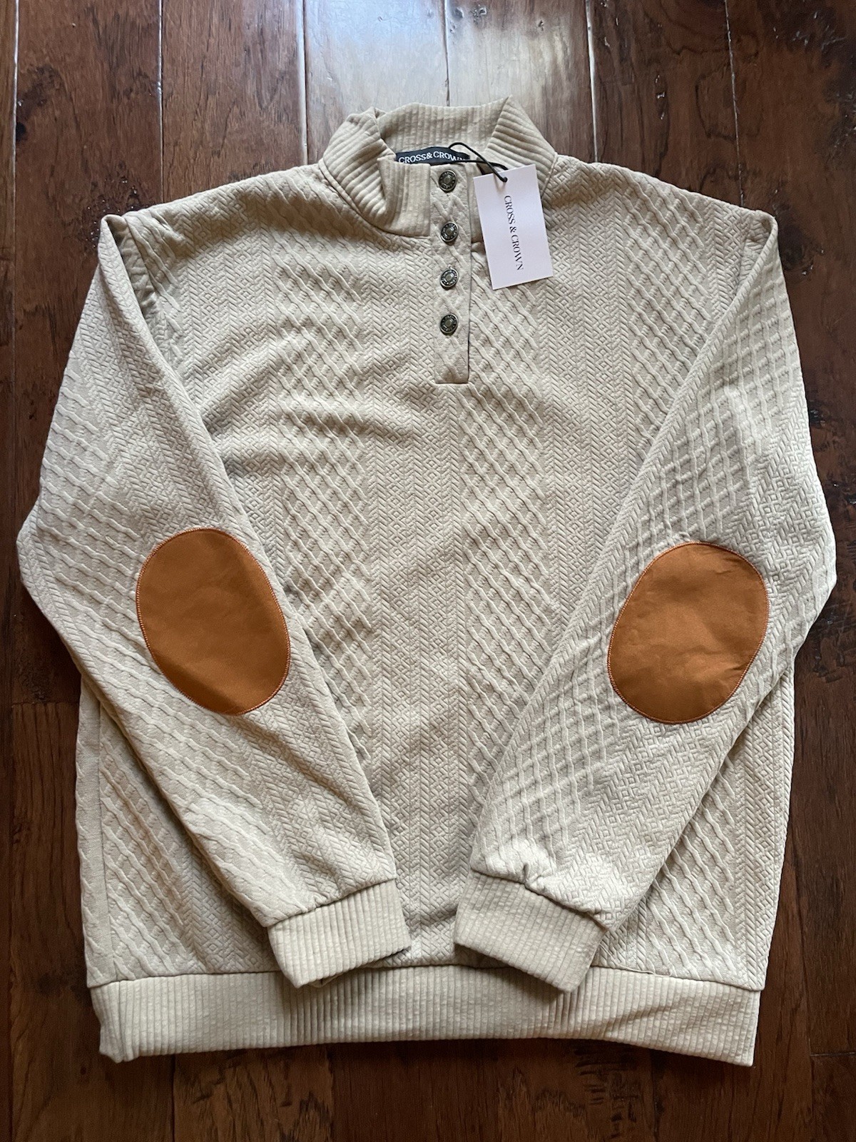Cross And Crown Pullover Sweater NWT beige