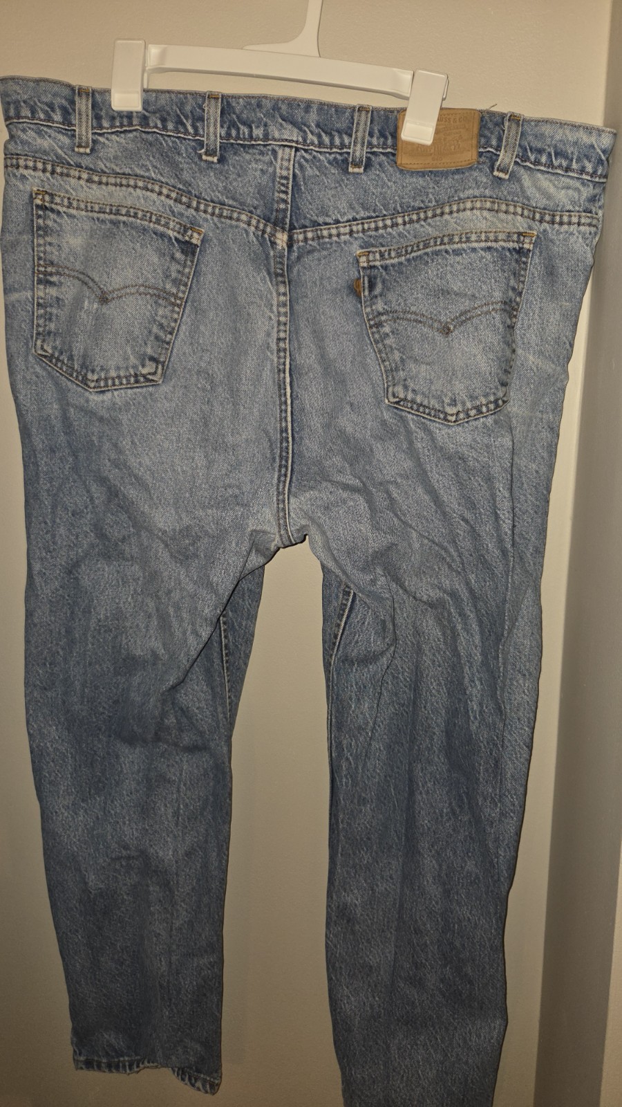 Vintage 1991 Levi’s 540 Leather Tab Relaxed Straight Jeans Made in USA 46×30 90s