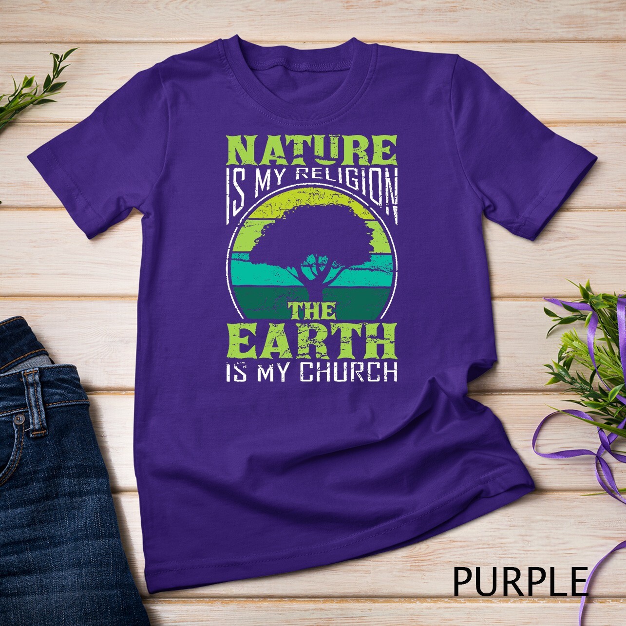 Native American Day Nature Is My Religion Earth Is My Church Unisex T-shirt