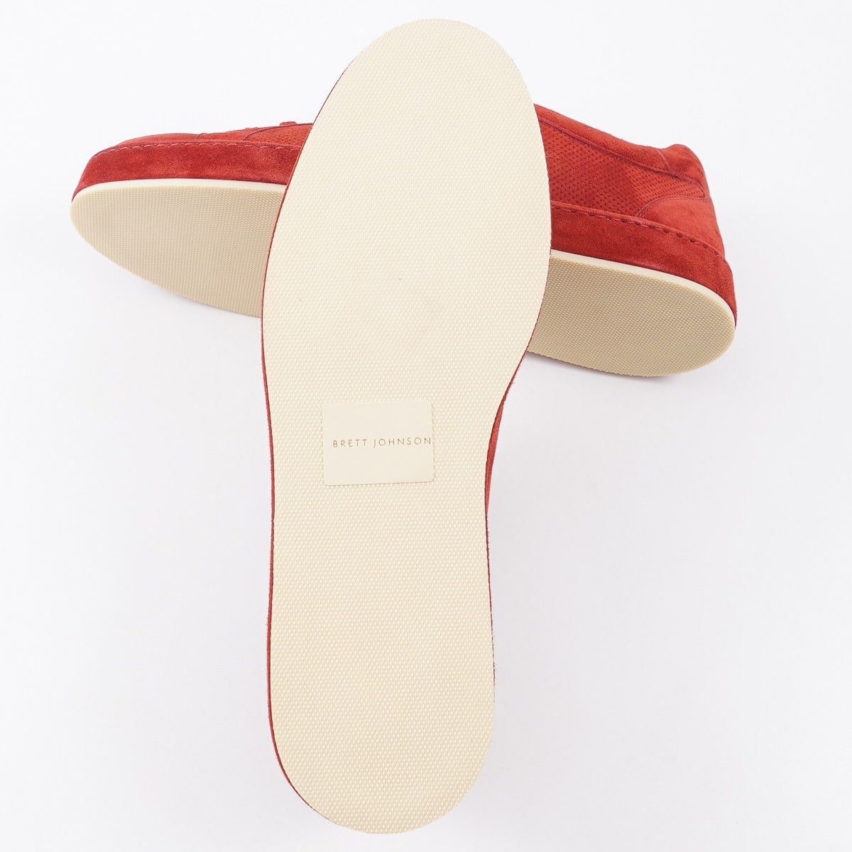 Brett Johnson Red Perforated ‘Cashmere Calf’ Suede Sneaker 9 (Eu 42) Shoes NIB