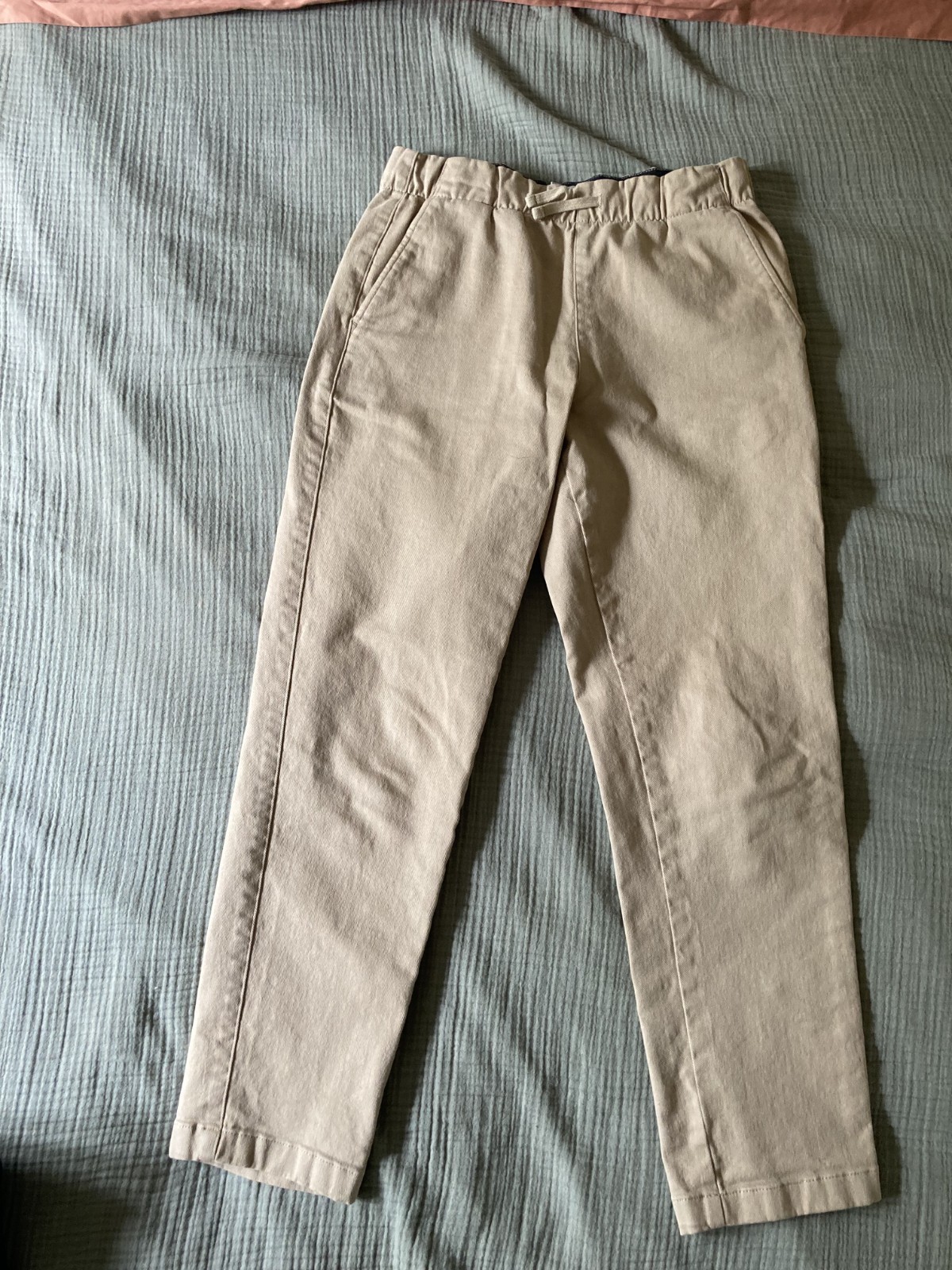 Everlane Easy Pant Size S Small Khaki Tan 100% Cotton Tapered Madewell