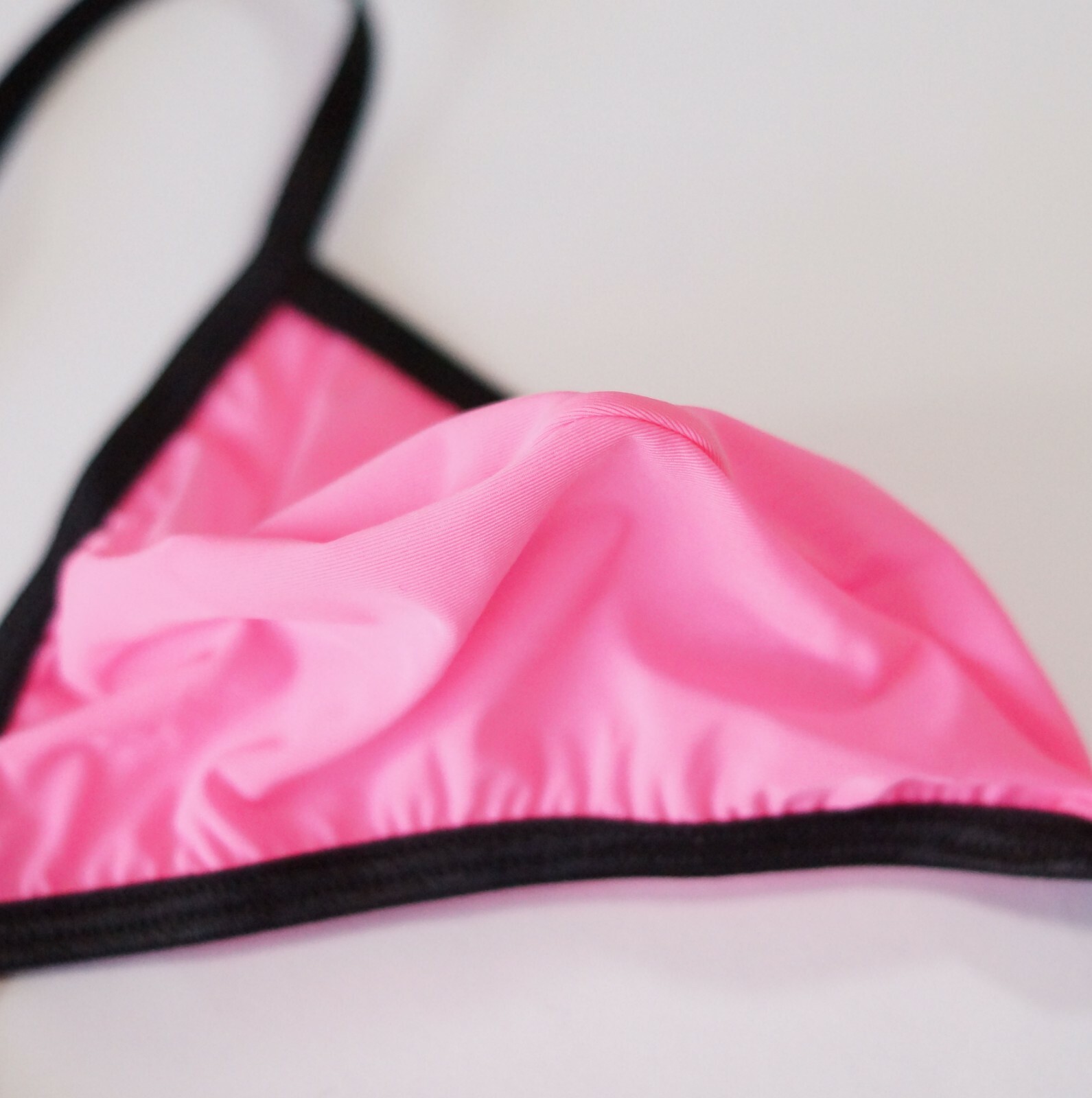 K7992 K799 Mens Triangle Back String Posing Thong Contoured Pouch Silky Soft
