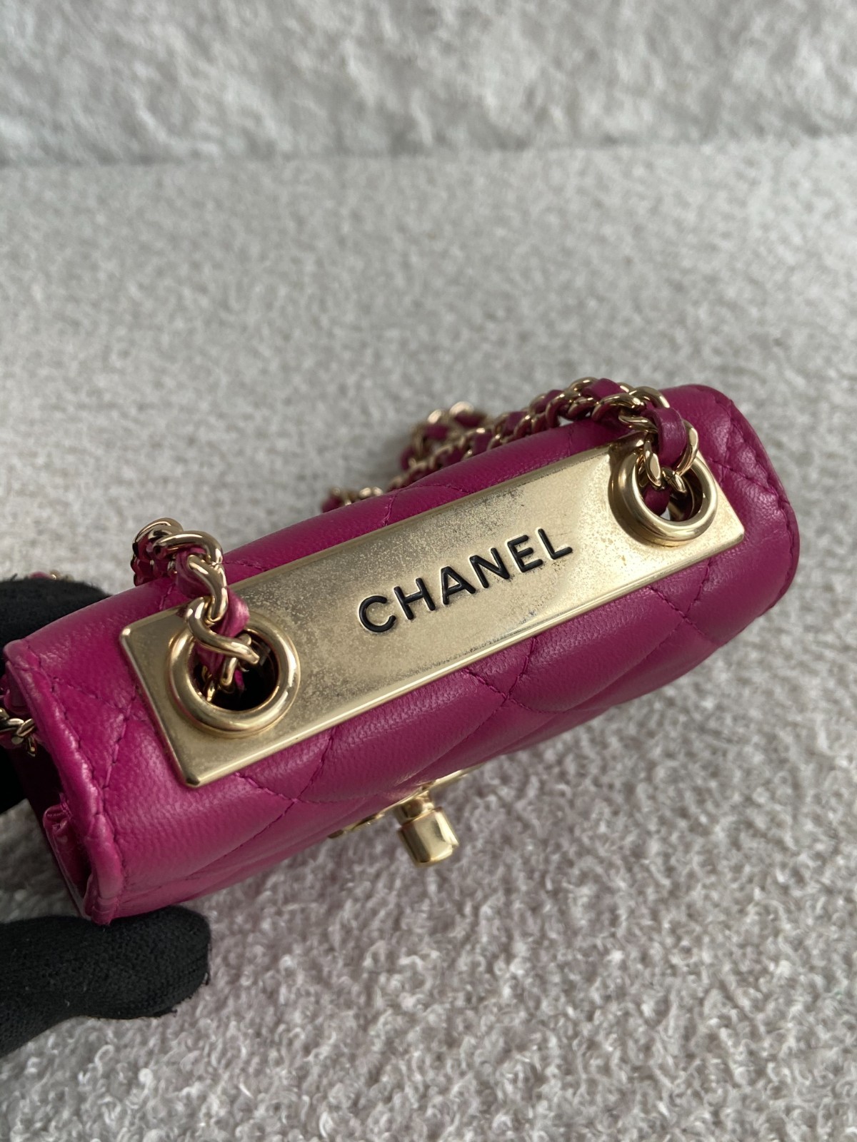 Chanel Trendy CC Mini Hot Pink Lambskin Gold Hardware Pre-Owned