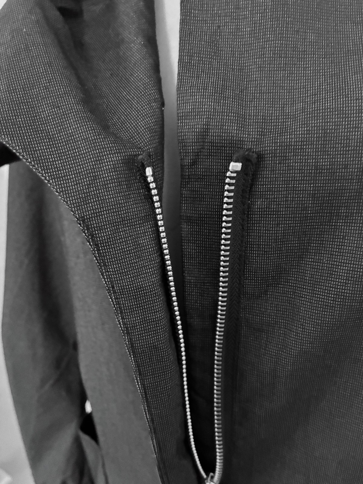 Ann Demeulemeester High Neck Asymmetrical Coat Dark Gray Black Lined Size 38 S M