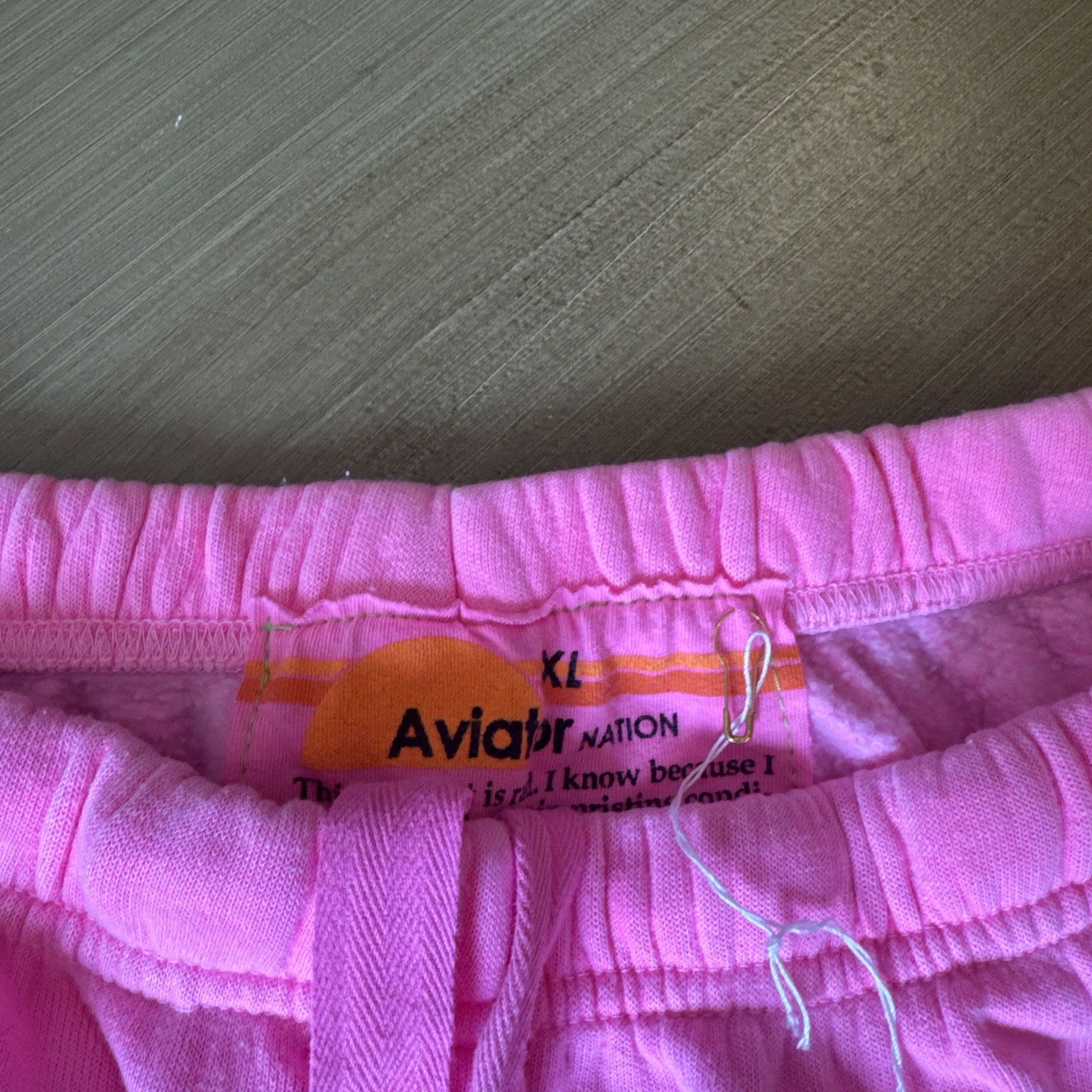 Aviator Nation Rare Style Black Sweatpants with Rainbow 7 stripe on one leg