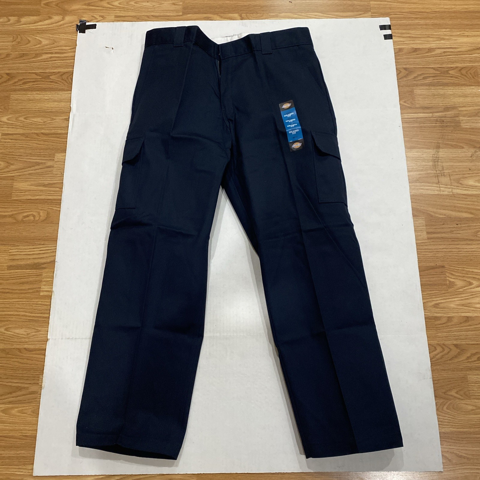 Dickies WP592DN Mens Relaxed Fit Cargo Pants Workwear Dark Navy 40×32 NWT