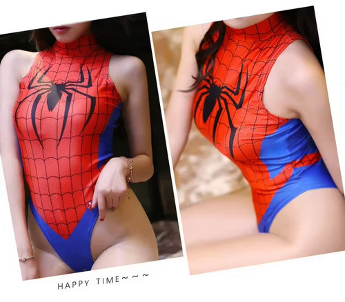 Spider-Man Cosplay Costume Sexy Bikini Swimwear Bodysuit Swimsuits Marvel Movie