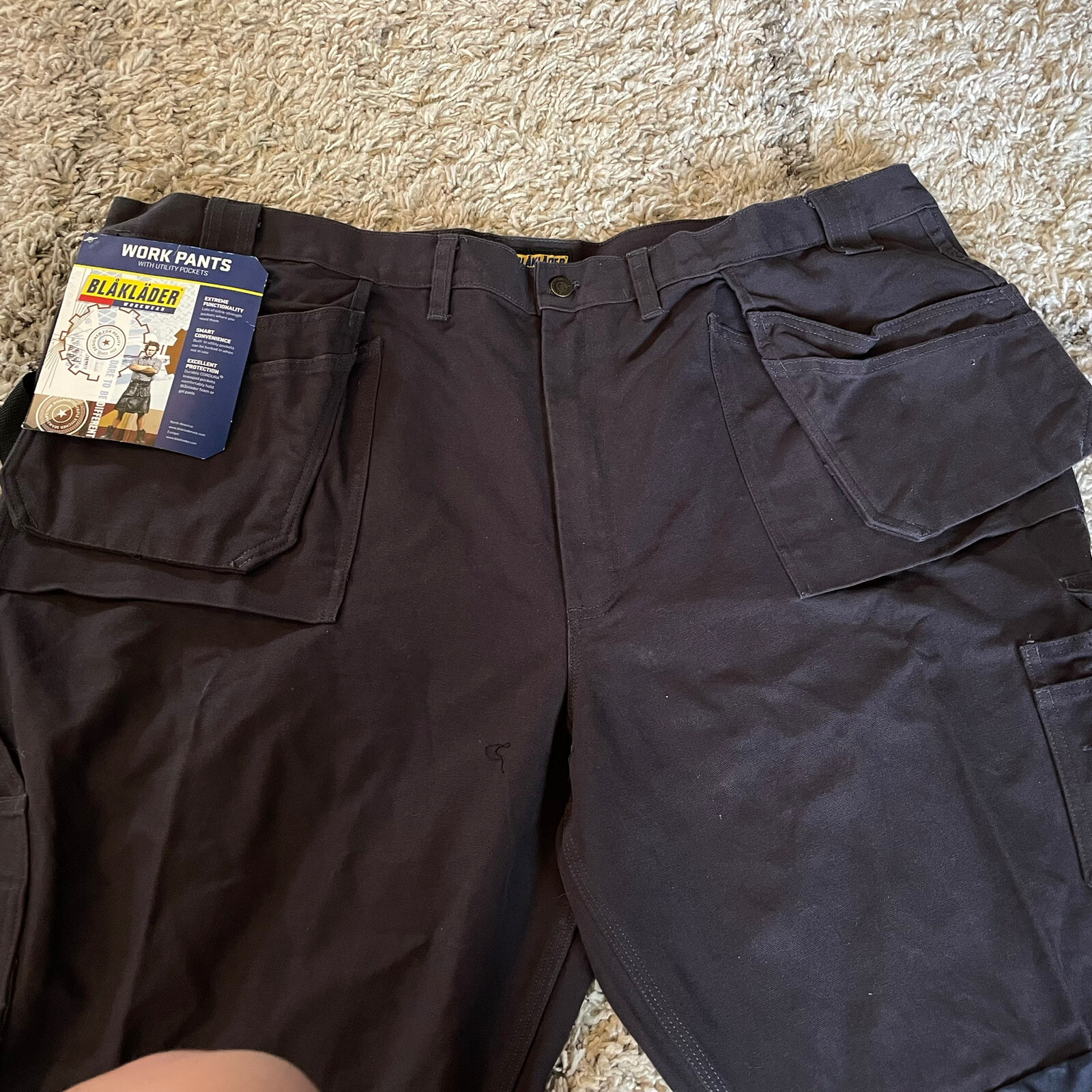 NWT Blaklader blue Reinforced Knee Bantam Work Pants Cordura Utility mens 50×30