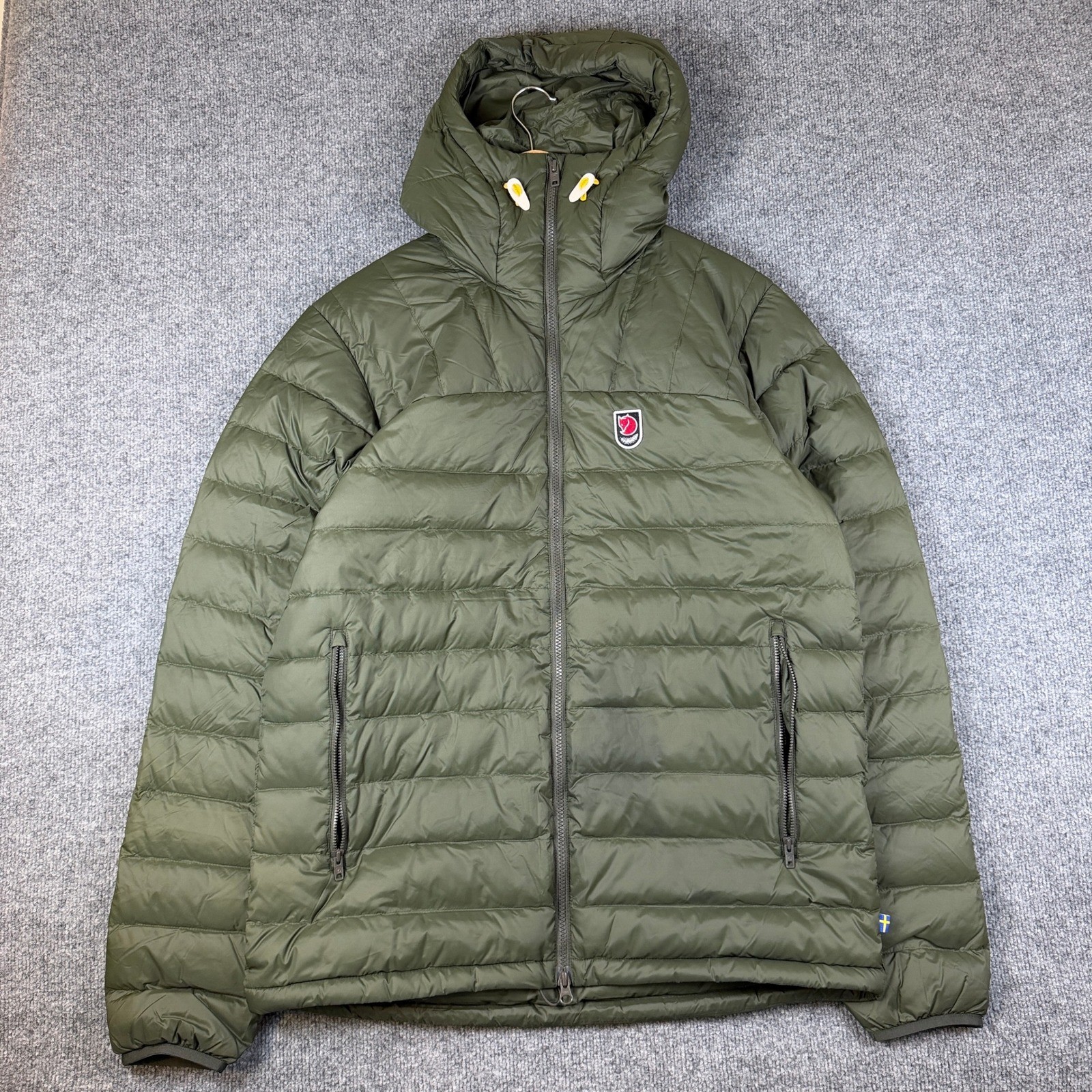 Fjallraven Expedition Pack Down Hoodie Mens L Green Puffer Jacket Series