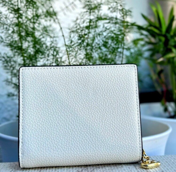 Coach Snap Wallet & Card Holder with Dancing Kitten Cat White Outlet New Japan