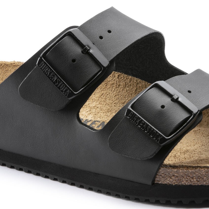 BIRKENSTOCK ARIZONA SL BLACK REGULAR/WIDE WIDTH SUPER GRIP PROFESSIONAL OCCUPATI