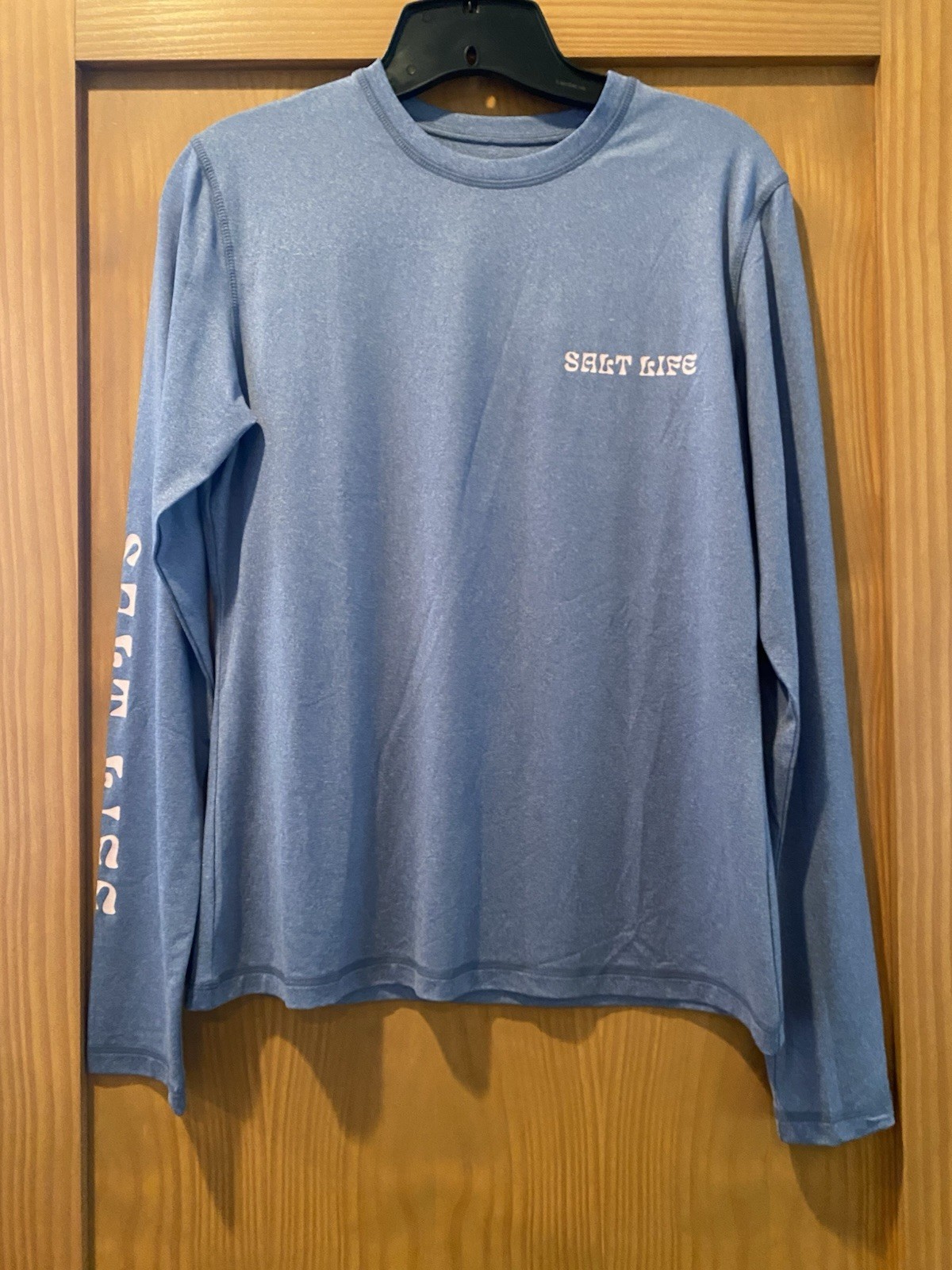 Salt Life Women’s Heather Steel Blue Let’s Get Salty Long Sleeve Shirt NWT S