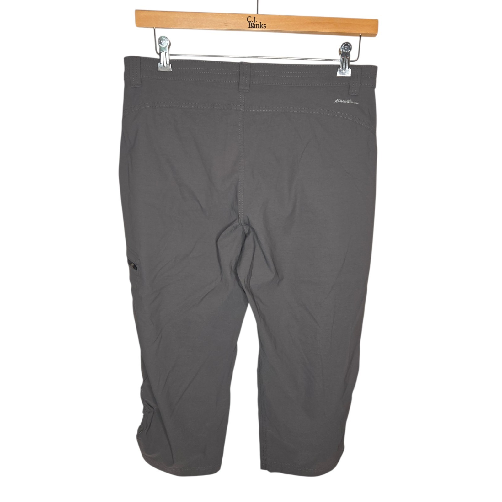 Eddie Bauer Rainier Capris Women’s 14 Gray Hiking Pants Utility C1061086