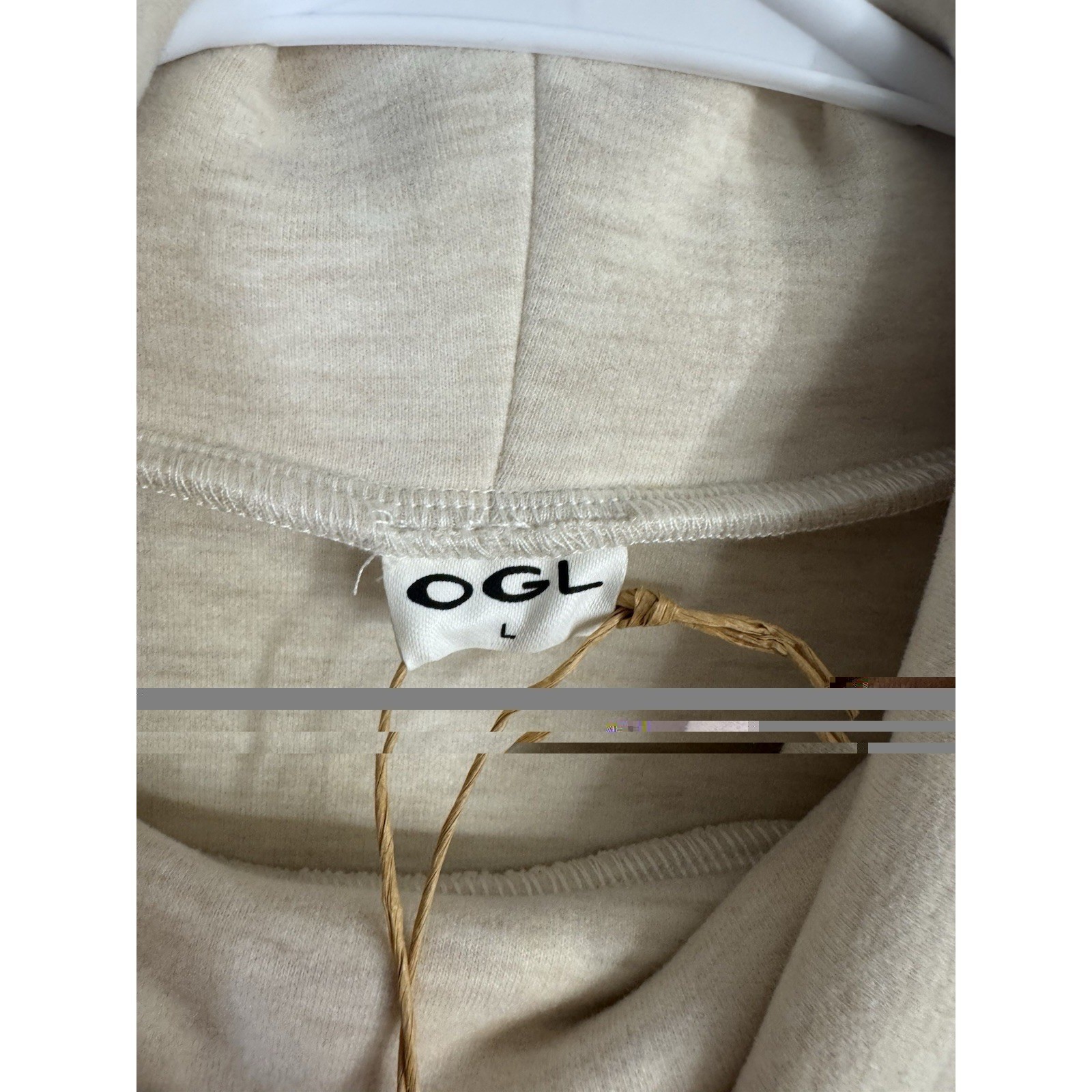 OGLMove Mock Neck Top NWT Size L Beige Knit Pullover Minimalist Capsule Wardrobe