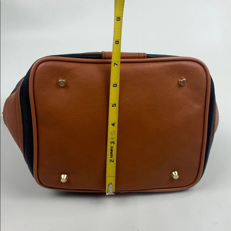 Valentina Italy Two-Tone Leather Backpack bag Brown Black Gold Zippers accents
