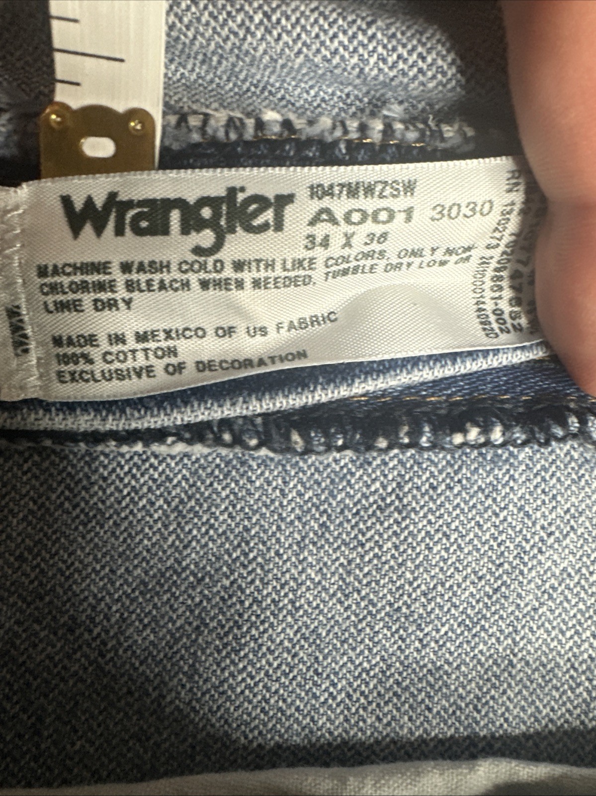 Wrangler 47MWZ Cowboy Cut Jeans Men’s 34×36 Blue Regular Fit Premium Denim #465