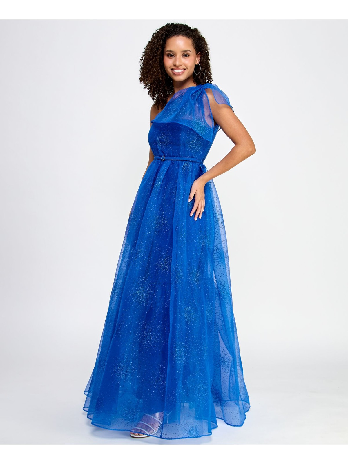 VIOLET WEEKEND Womens Sleeveless Full-Length Formal Fit + Flare Dress