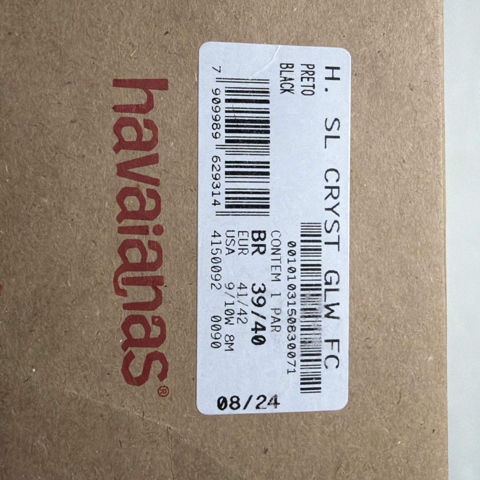 New in Original Box — Havaianas Slim Crystal Glow Full Color Flip Flops