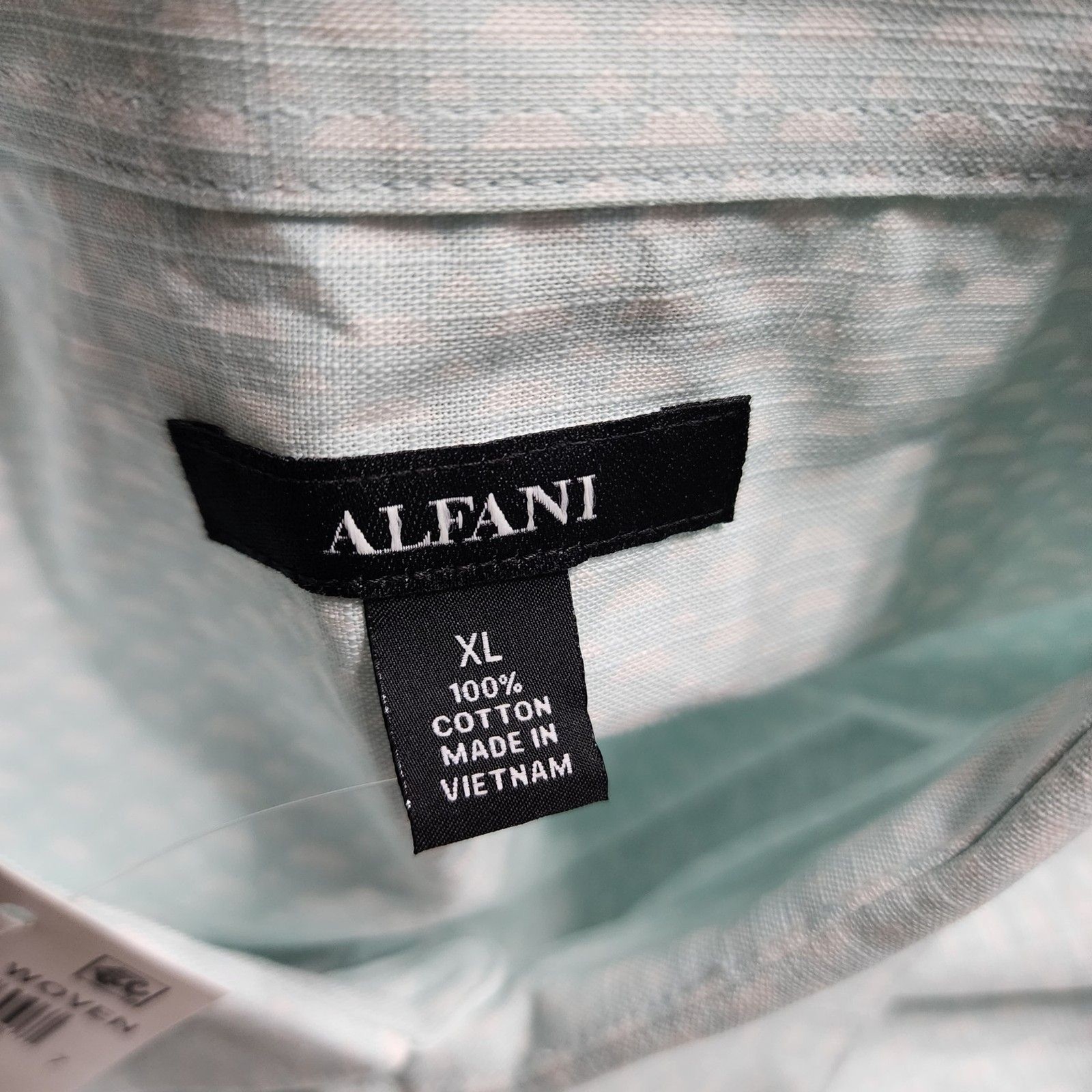 Alfani Tint Blue Short‑Sleeve Button‑Up Shirt – XL – 100% Cotton – NWT