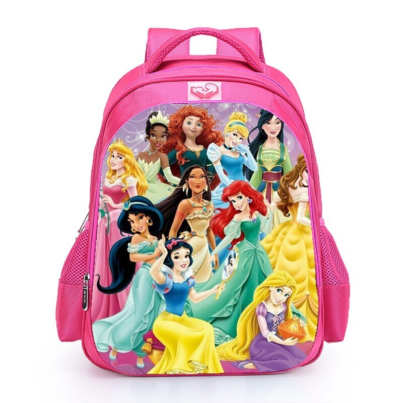 16“ Snow/White Princess Kids Backpack School Shoulder Bags Daily Bags Mochila