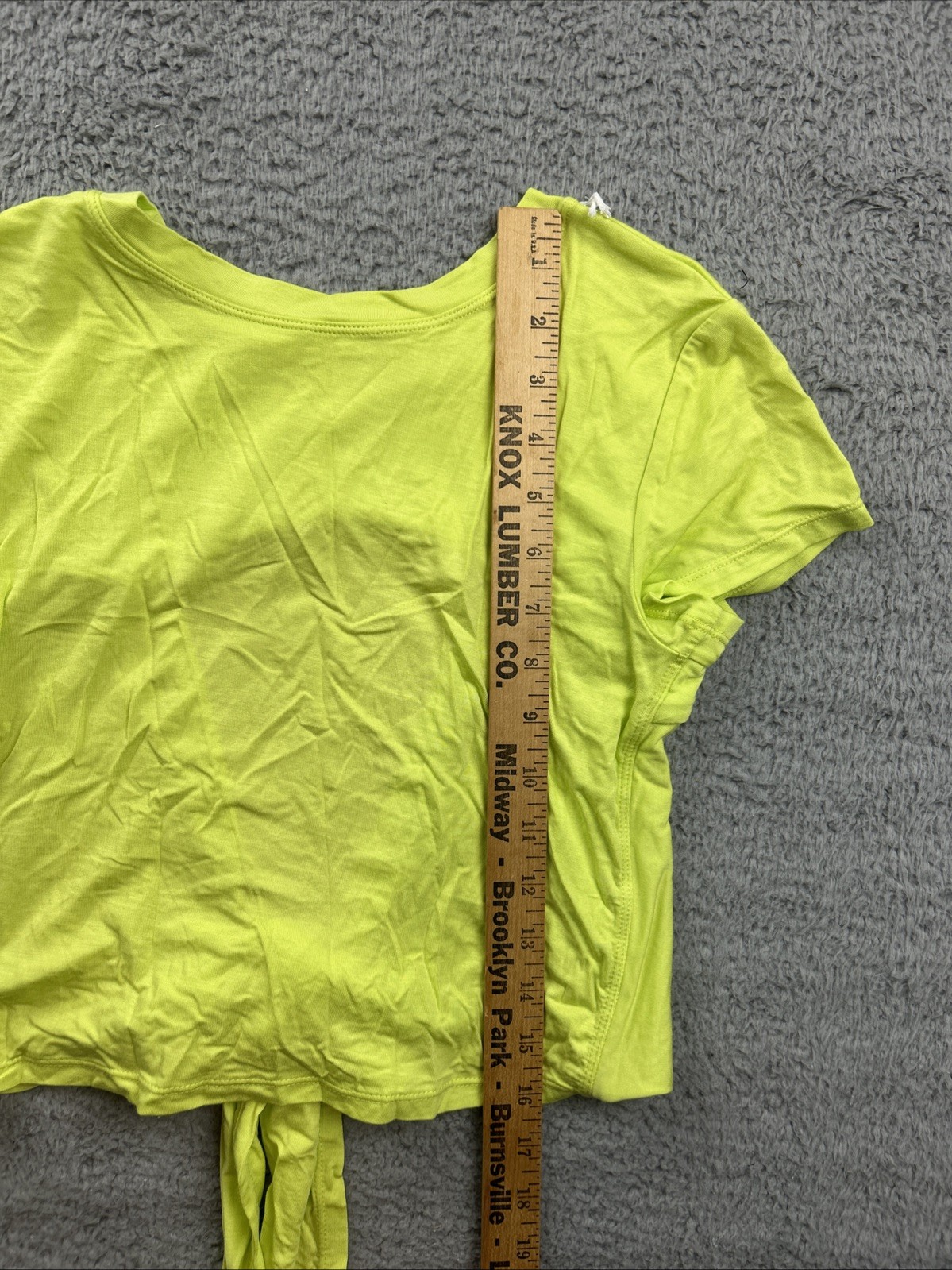 Blogilates Shirt Womens Size Small Short Sleeve Reversible Bow Back Tee Limeade