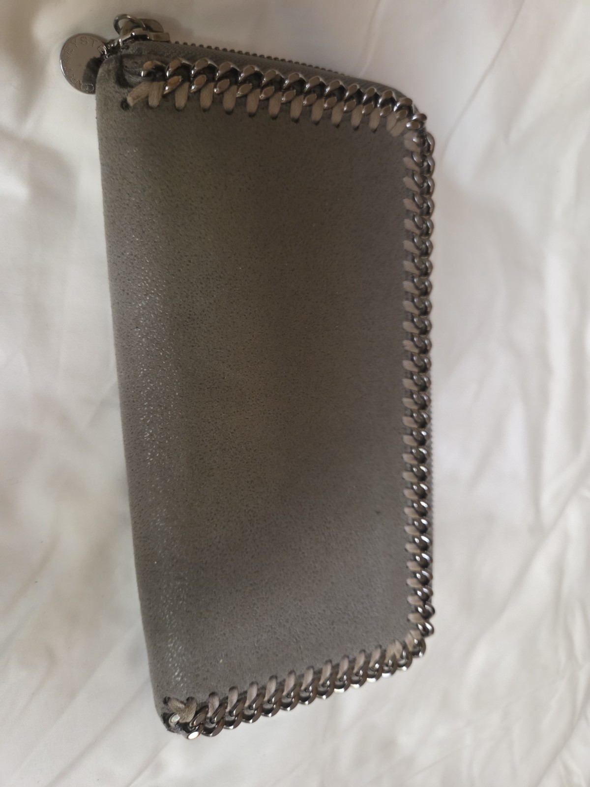 Stella McCartney Falabella Zip Around Wallet Gray