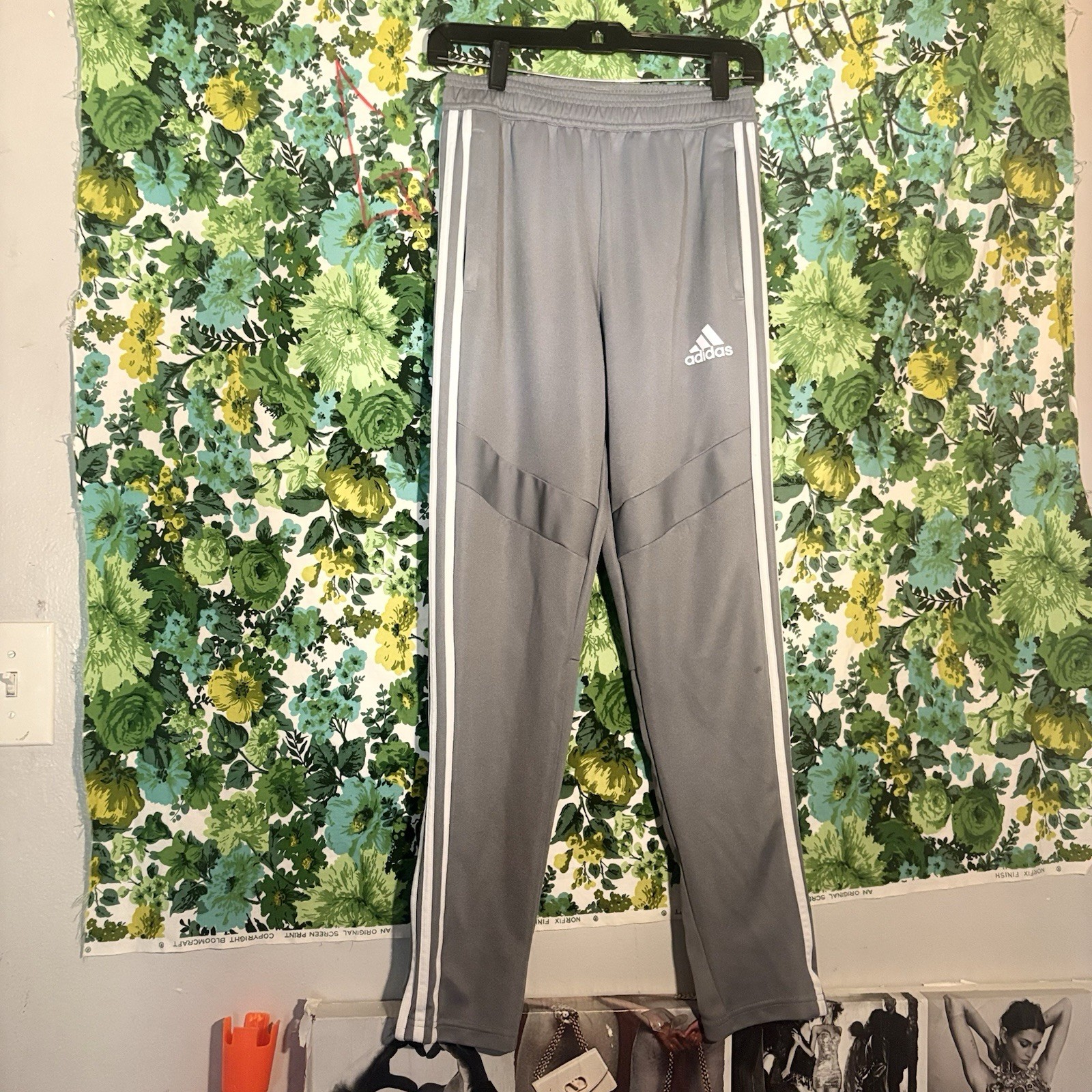 Adidas Tiro Track Pants (grey, 3-stripe) Size L (youth 13-14Y/US L) ·