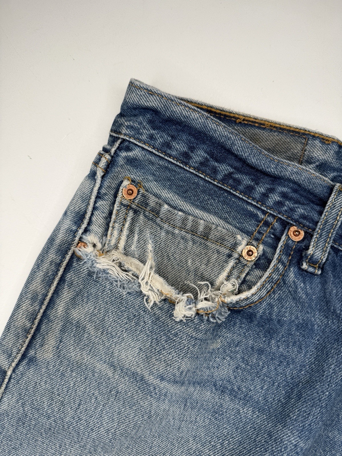 Vintage Levi’s 501 Button Fly Straight Leg Denim Jeans 37 x 28*