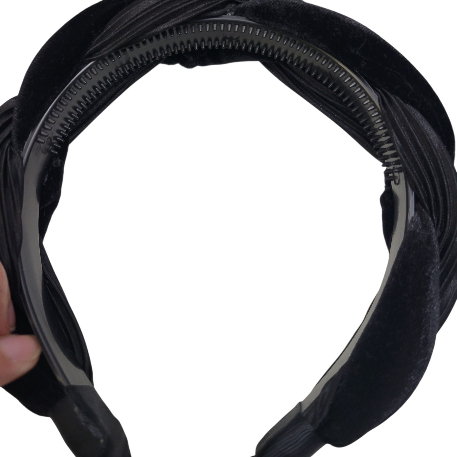 Unbranded Black Twisted Fabric Plastic Headband