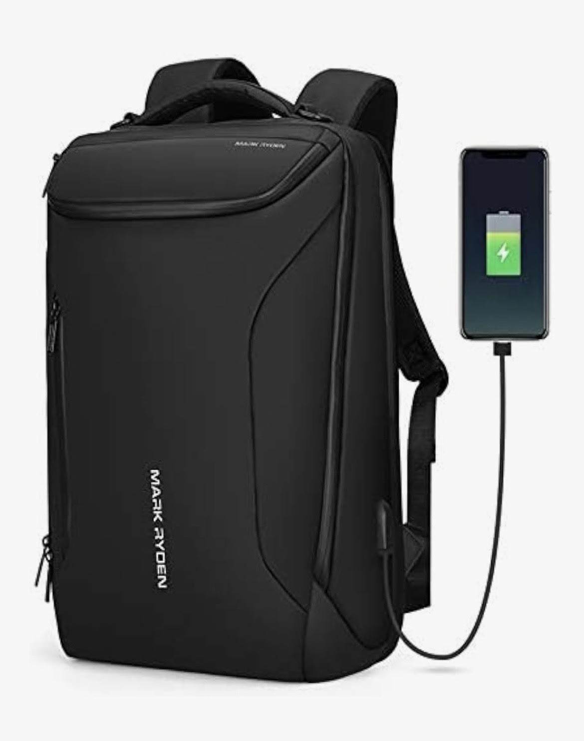 MARK RYDEN Business Backpack for Men, Waterproof, USB Port, Fits 17.3” Notebook