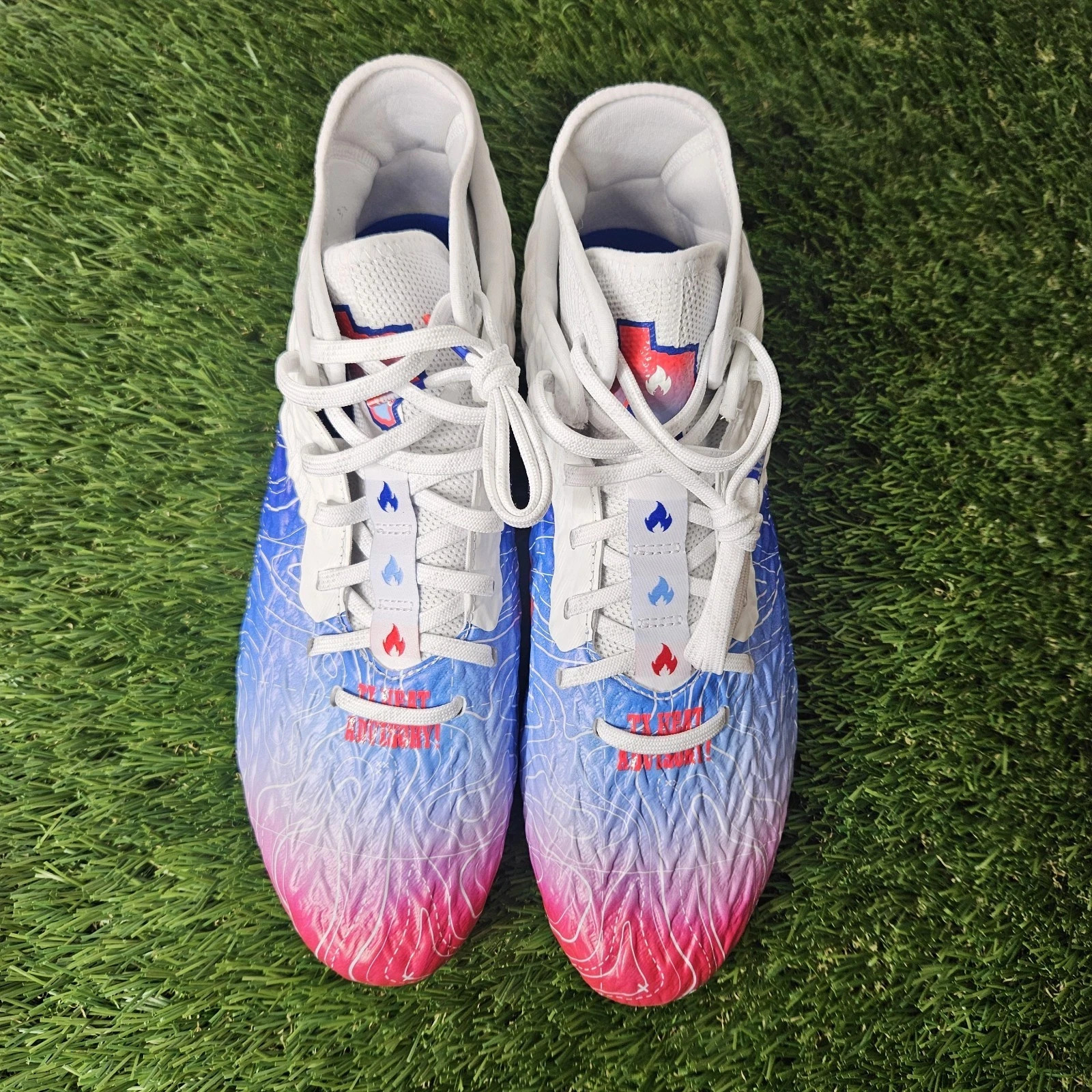 Under Armour Spotlight Clone 4 MC TX White / Blue 3027295-100 Mens Size 11
