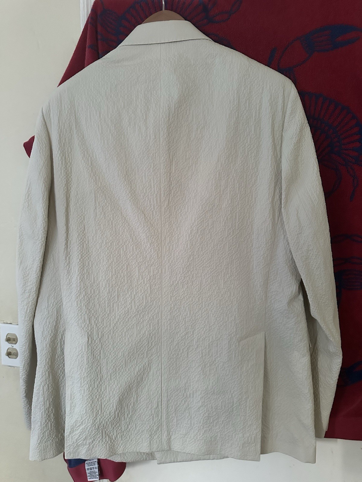 Todd Snyder Double-Breasted Cream Seersucker Men’s Suit 44R 38×32 2 Piece
