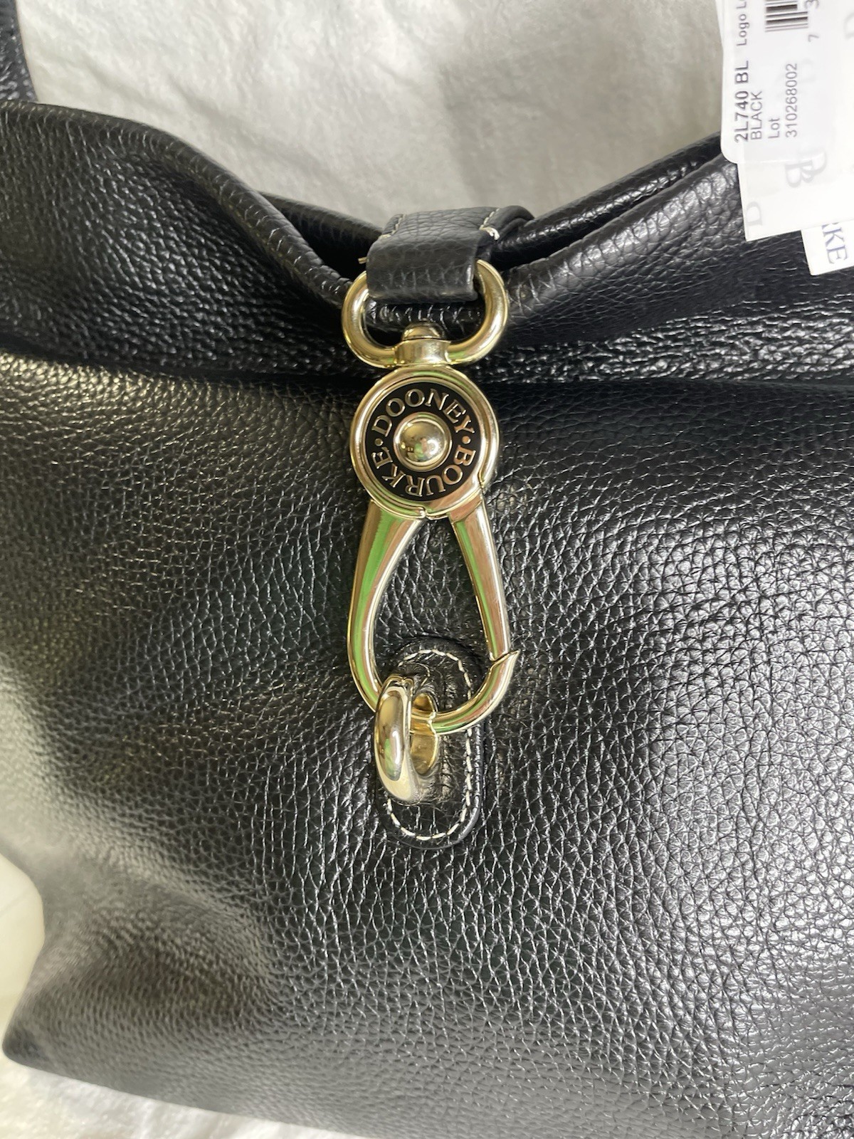 Dooney & Bourke Pebble Grain Logo Lock Shoulder Bag With Wallet In Black