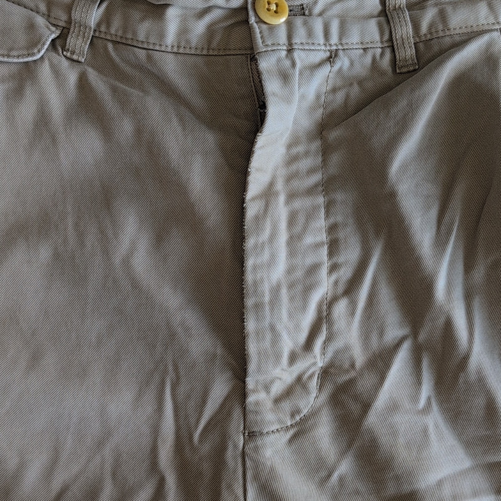 Alex Mill Beige Cotton Twill Chino Pleated Cropped Drop Crotch 31