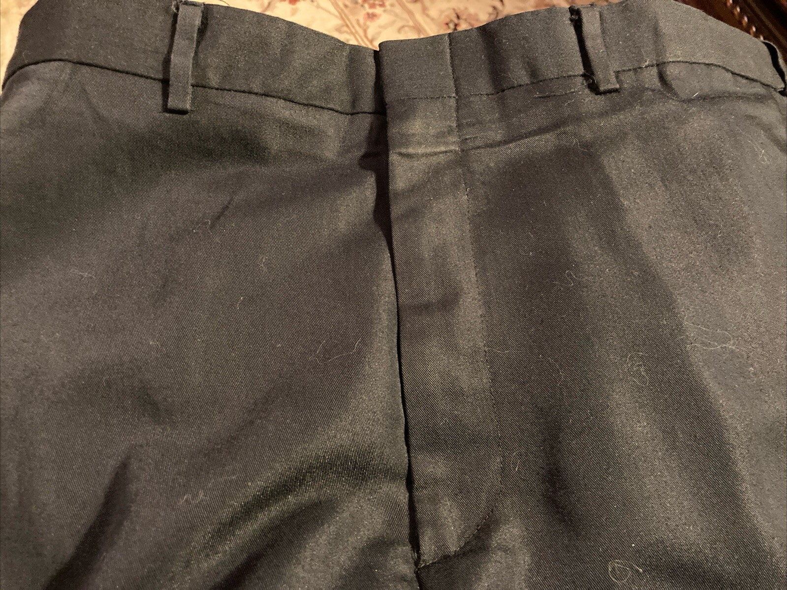 36×29 Haggar Men’s dress pants 68% Polyester/32%rayon Blue, Adjustable Waist
