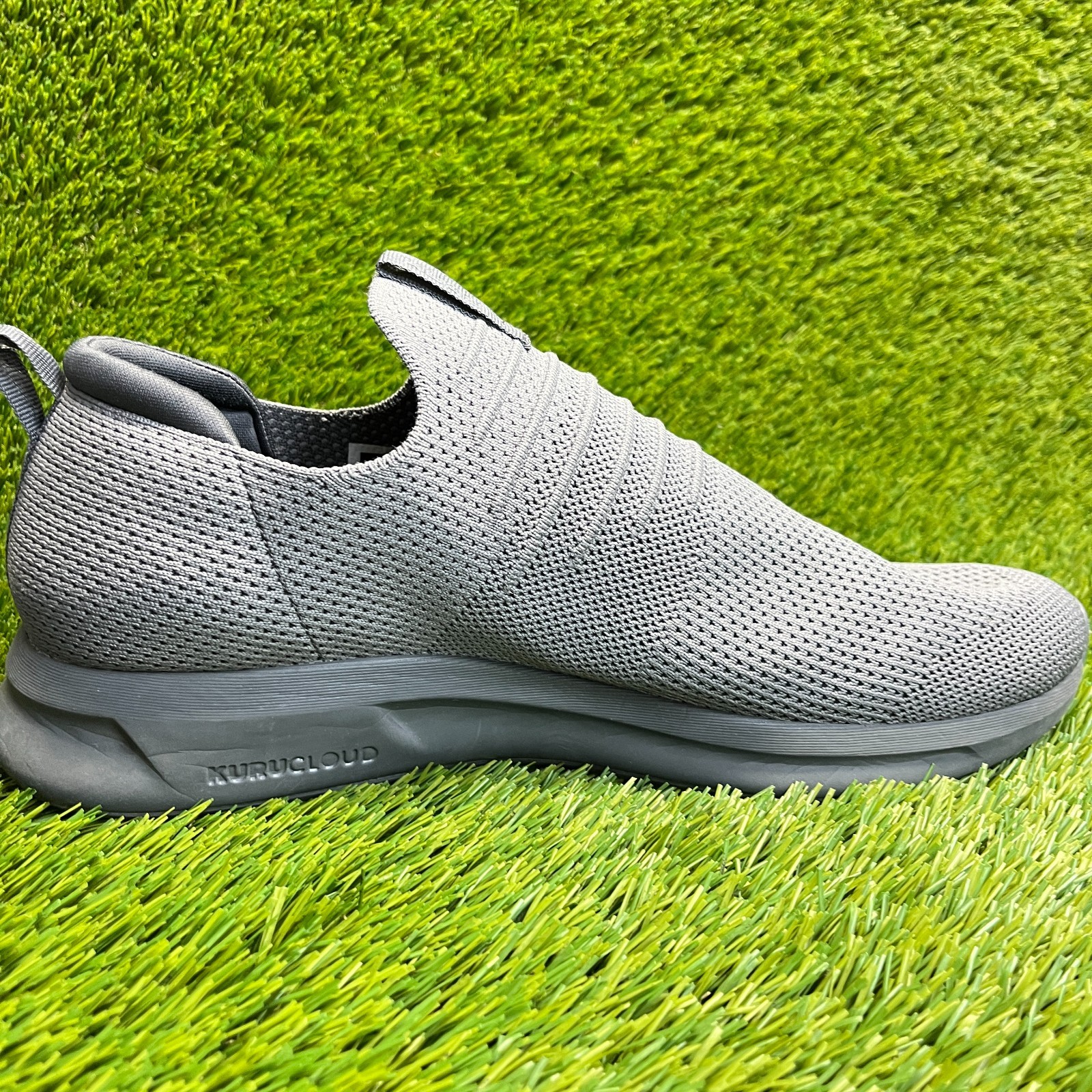Kuru Atom Slip-On Mens Size 12.5 Gray Athletic Running Walking Shoes Sneakers