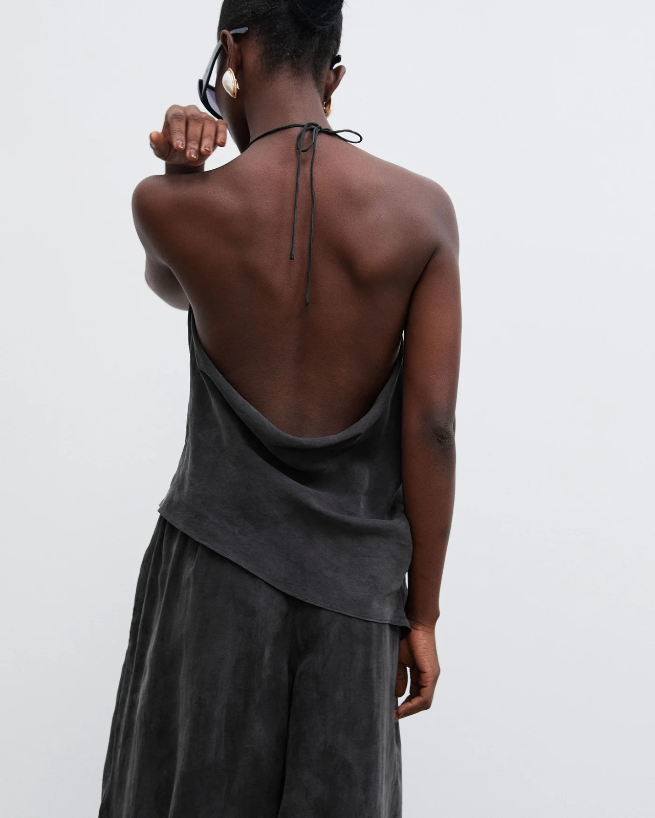 local european cupro draped top