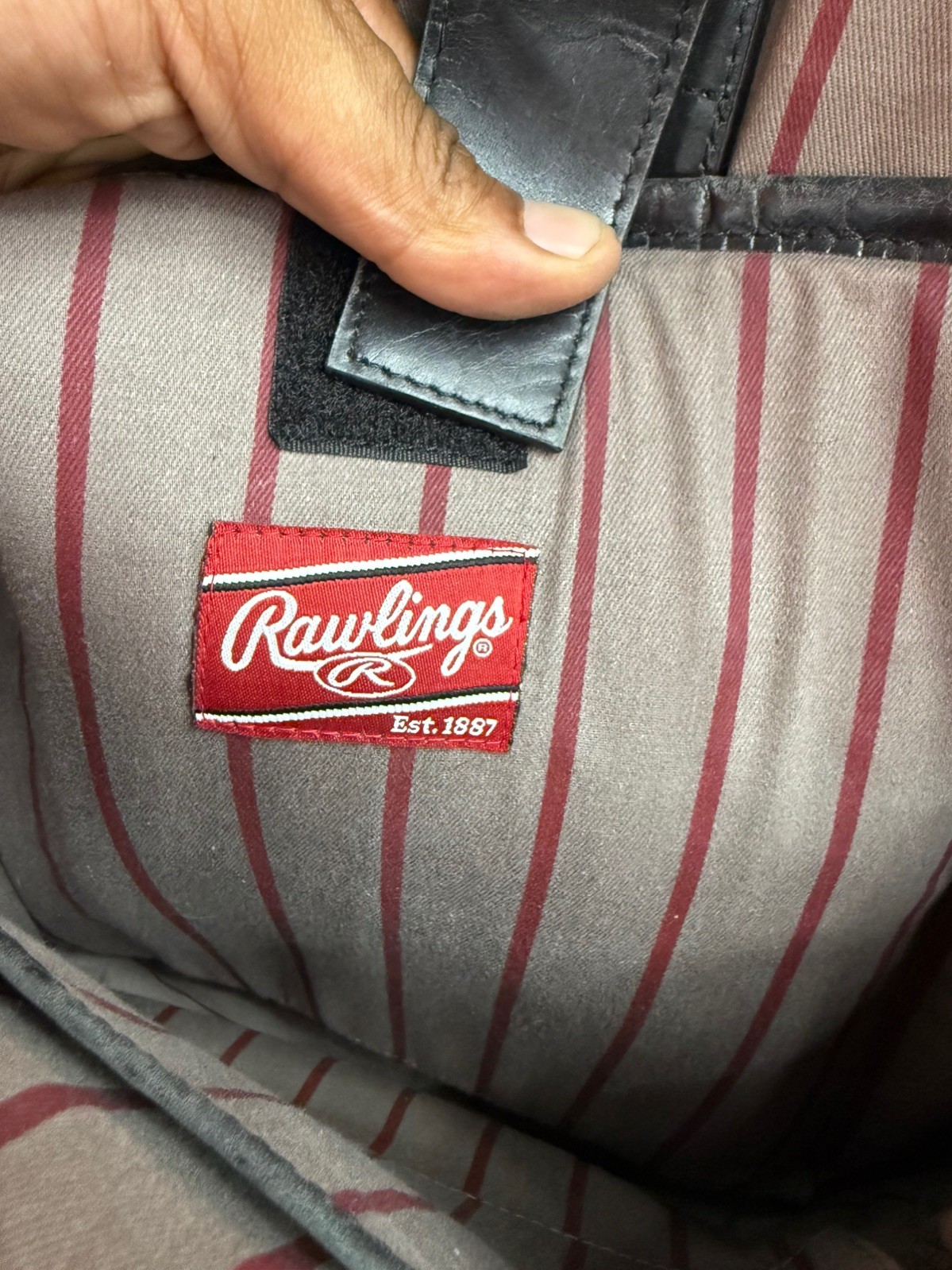 Rawlings Genuine Leather Backpack Black Laptop Bag Pockets Rugged Distressed