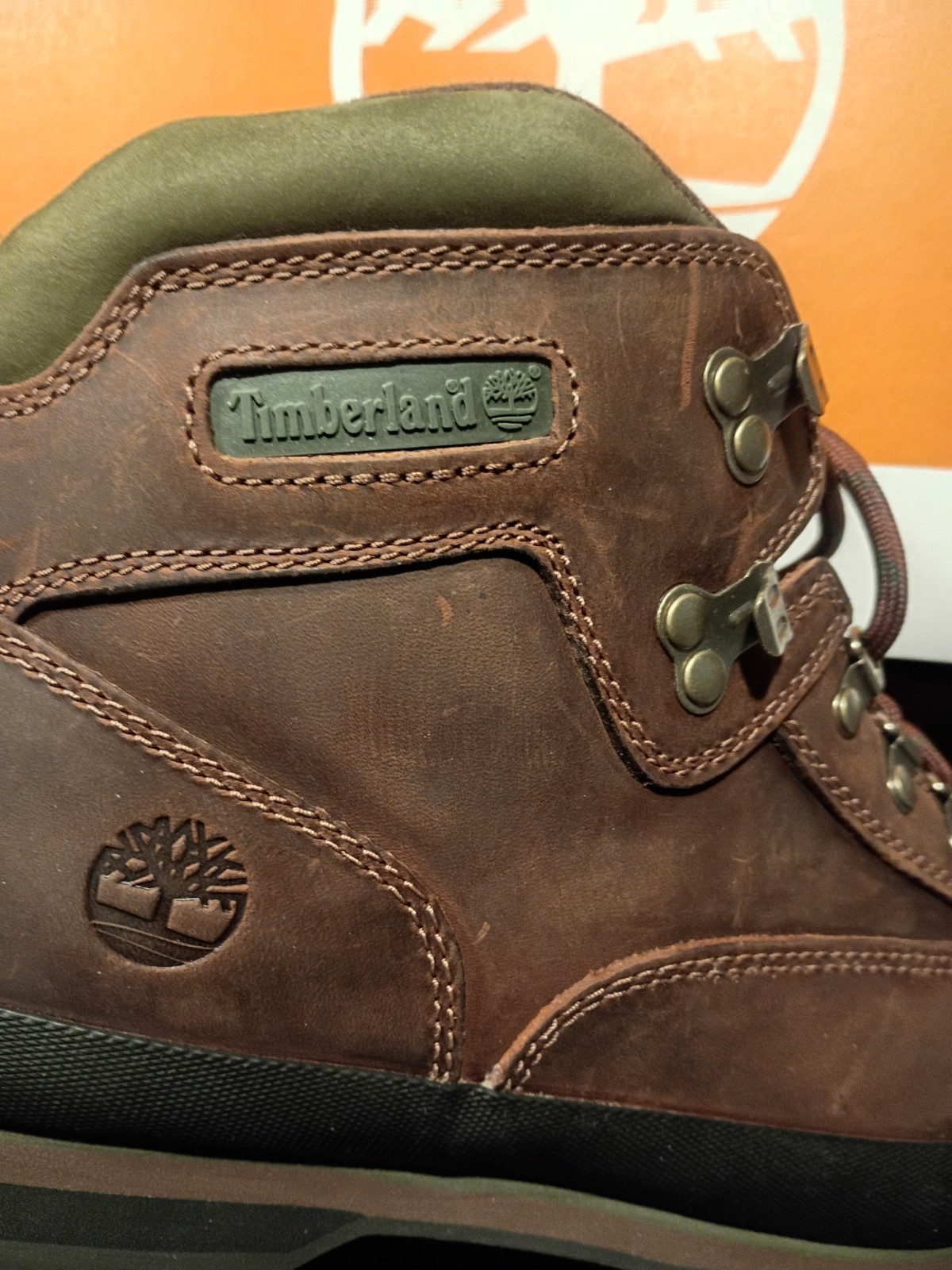 Mens Timberland Euro Hiker Mid Dk Brown Waterproof Prem Leath Hiking Boots Sz 13
