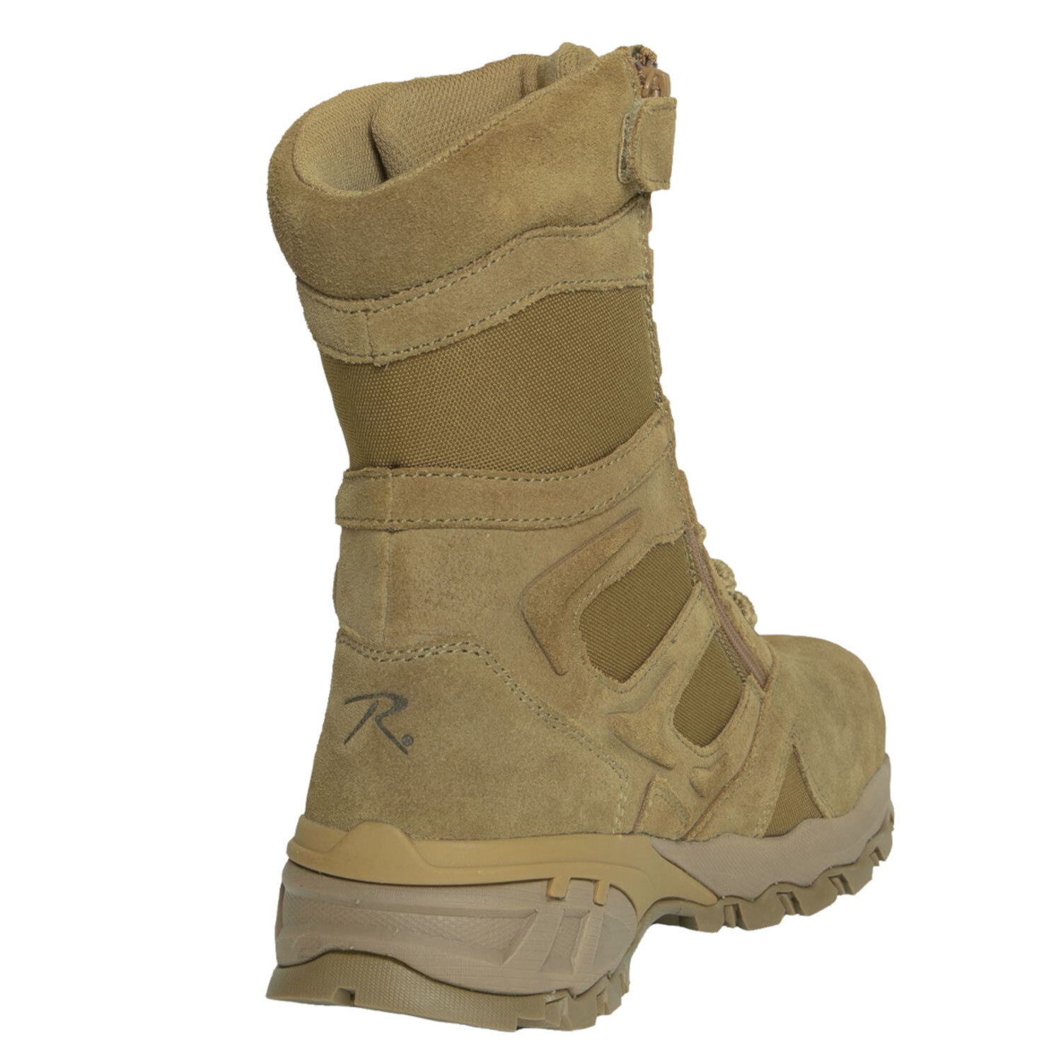 AR 670-1 Coyote 8 Inch Forced Entry Tactical Boot W/ Side Zipper & Composite Toe