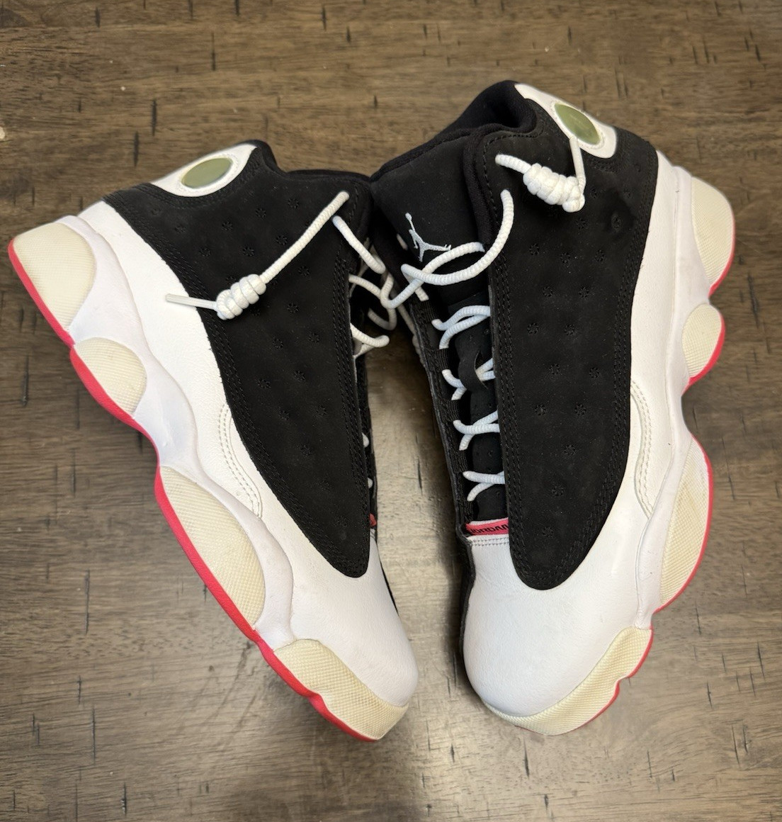 Jordan Air Jordan 13 Retro Kids Sneaker Black White Red 6Y Leather High Top