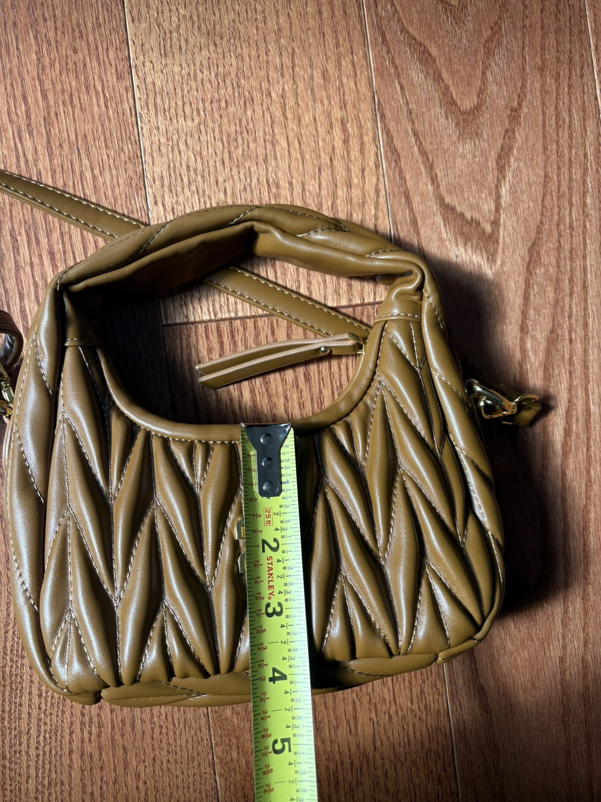 Miu Miu Wander Matelassé Nappa Leather Hobo Bag , Brown, Detachable Strap