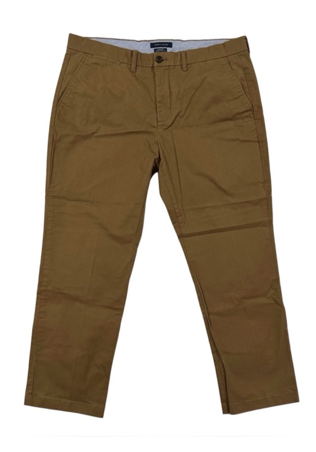 Tommy Hilfiger Chino Pants Men’s 36×30 Brown Stretch Flat Front 39 Waist