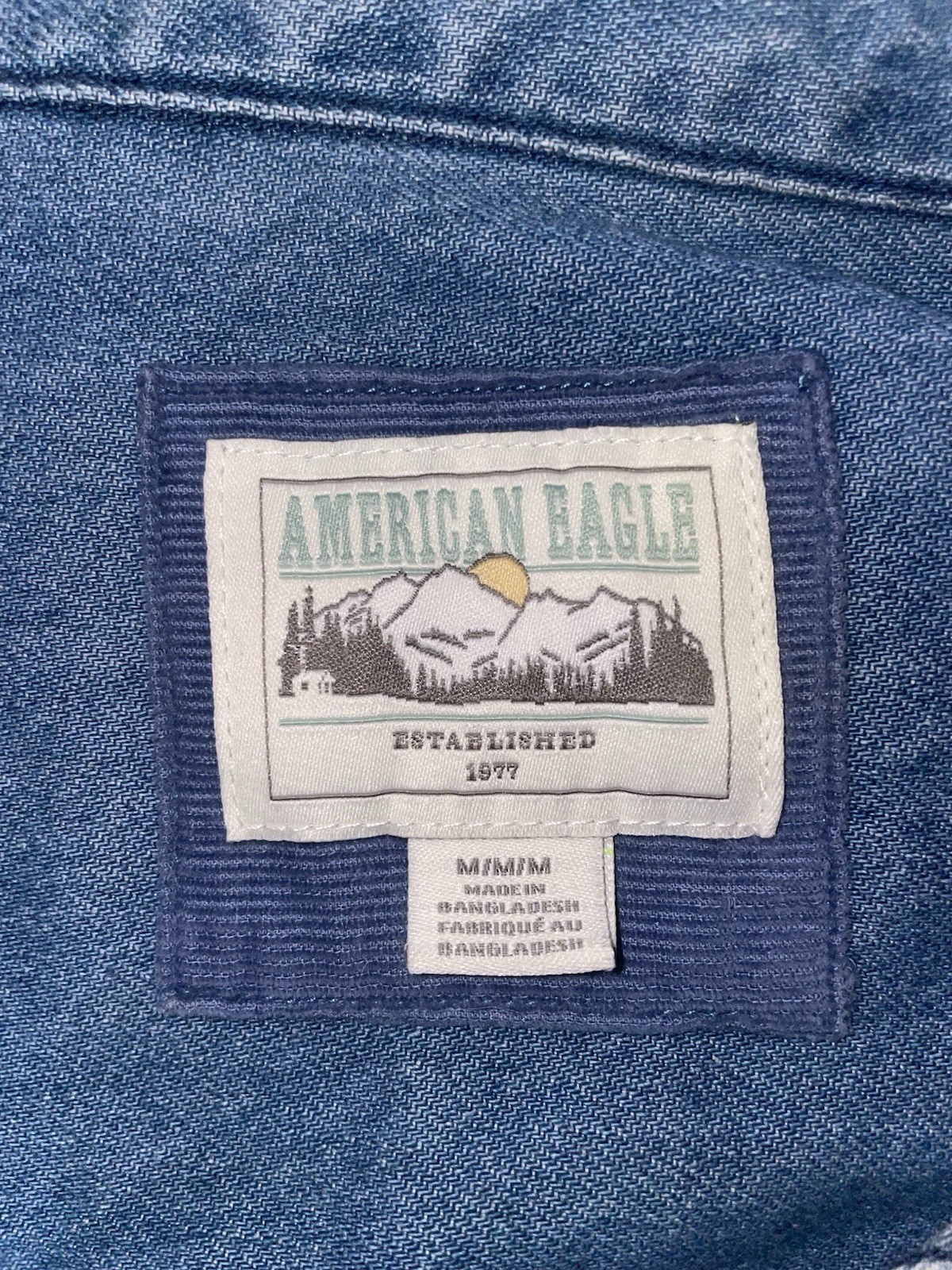 American Eagle Outfitters Blue Denim Label Shirt Size M