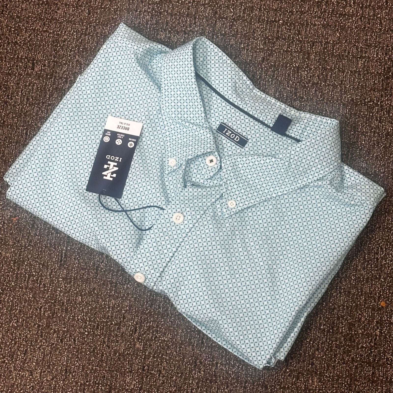 IZOD Breeze Shirt Mens 4XB Atomizer Short Sleeve Button Down Summer NWT $65