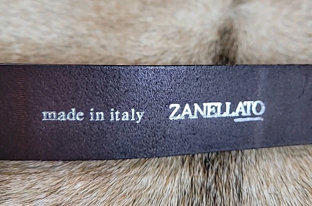 Zanellato Genuine Leather Belt Silver Buckle Made In Italy Size XS
