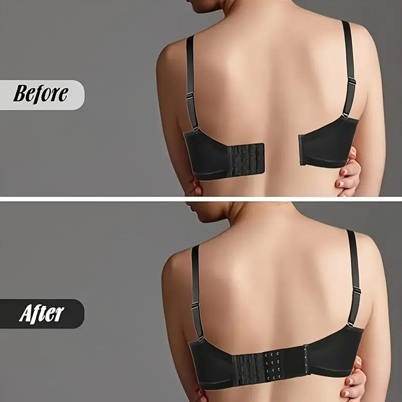 4Pcs Adjustable Bra Extender 2/3/4 Hooks with Elastic Underwear Strap Extension
