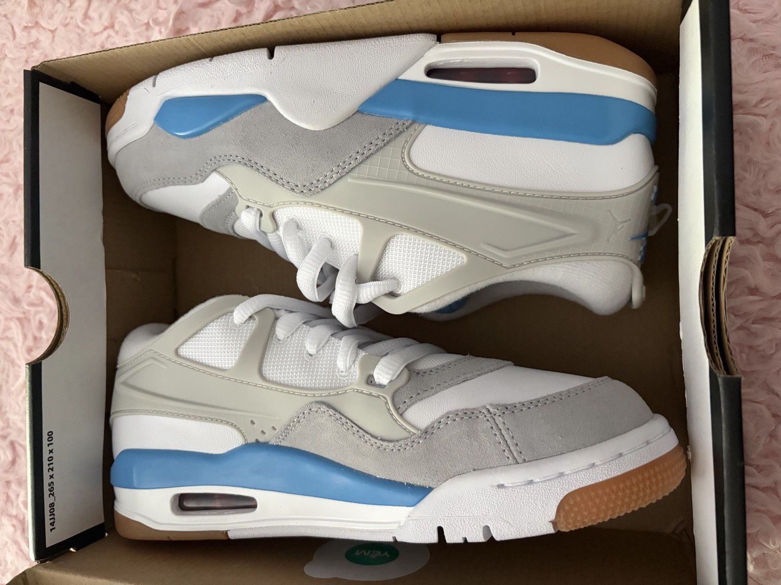 Jordan Air Jordan 4 RM (GS) Kids Sneaker White/Gray/Blue 5Y FQ7938-104